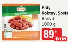 BANVİT PİLİÇ KOKTEYL SOSİS 1 KG fiyat ve kampanya bilgisi